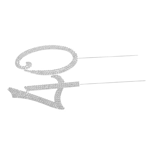 SOIMISS Glitzernder Cake Topper mit Silbernen Strasssteinen Luxuriöse Party Cake Insert Dekoration für Jubiläum Einfach zu Verwenden und Stabil für Hochzeit Geburtstag Anlass SOIMISS Glitzernder Cake Topper mit Silbernen Strasssteinen Luxuriöse Party Cake Insert Dekoration für Jubiläum Einfach zu Verwenden und Stabil für Hochzeit Geburtstag Anlass von SOIMISS