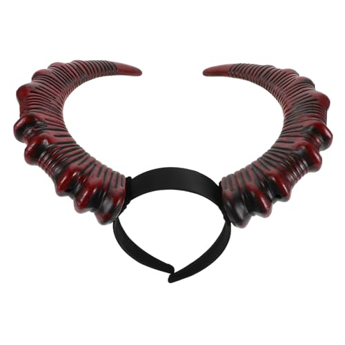 SOIMISS Gothic Hörner Haarreif Teufelshorn Stirnband Rotes Ziegenhorn Kostüm Halloween Party Cosplay Accessoire Leicht Bequem Für Erwachsene von SOIMISS