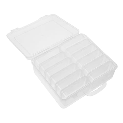 SOIMISS Große Schmuck Aufbewahrungsbox mit Fächern Transparenter Kunststoff Organizer mit Wasserdichtem Deckel Geräumige Sortierbox für Schmuck Perlen Bastelbedarf Vielseitiger von SOIMISS