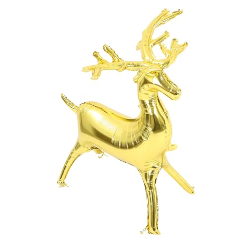 SOIMISS Großer Aluminium Folienballon Rentier Weihnachtsdeko Stehender Elch Ballon Party Dekoration Lebensecht Metallic Finish Robust für Festliche Weihnachtsfeier von SOIMISS