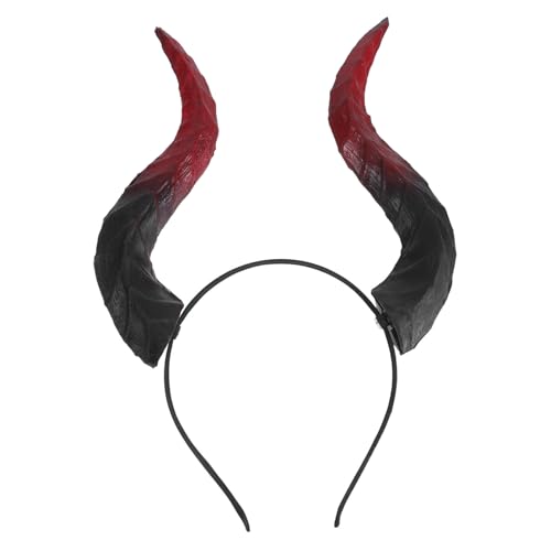 SOIMISS Halloween Cosplay Hörner Haarreif mit Abnehmbaren Teufelshörnern Elastisches Leichtes Stirnband für Karneval Festival und Kostümfest Passend für Damen und Herren von SOIMISS