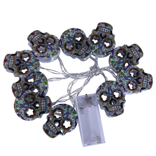 SOIMISS Halloween Schädel LED Deko Leds ohne Batterie Warmweiße Beleuchtung für Zuhause Garten Party Bar für Unvergessliche Halloween Feiern von SOIMISS