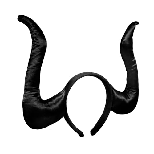 SOIMISS Halloween-teufels-stirnband Hörner Stirnband Cosplay Teufelshörner Kopfschmuck Halloweenkostüm Kind Zombie Gotisches Stirnband Schwarze Teufelshörner Halloween-horn Ziege Black Pu von SOIMISS
