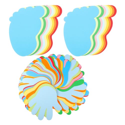 SOIMISS Handgeschnittene Papierausschnitte Fuß Handformen DIY Frühling Pinnwanddekoration Klassenzimmer Party Wandkunst für Kreative Raumgestaltung von SOIMISS