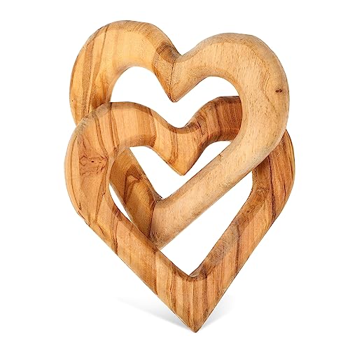 SOIMISS Hölzerner Herz Anhänger Olivenholz Natürliche Holzdekoration für Valentinstag und für Heimdekoration und Kreative Handwerksprojekte von SOIMISS