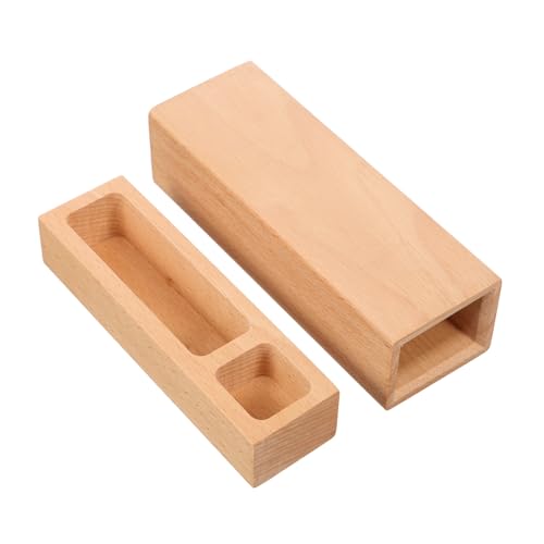 SOIMISS Holz Stempel Aufbewahrungsbox mit Schiebedeckel Vielseitiger Organizer für Bastelbedarf Schmuck Medaillen und Kleine Abzeichen für Diy Enthusiasten Schüler und Arbeiten von SOIMISS