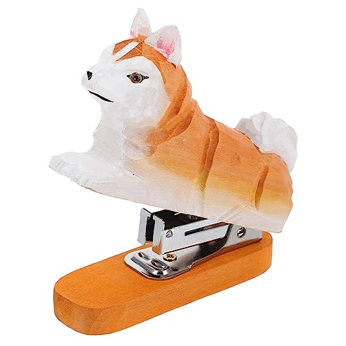 SOIMISS Holz Tier Hefter Kreativer Mini Hefter aus Holz für Büro und Schule Niedliches Tierdesign Praktische Heftmaschine und Dekorative Holzskulptur für Schreibtisch von SOIMISS