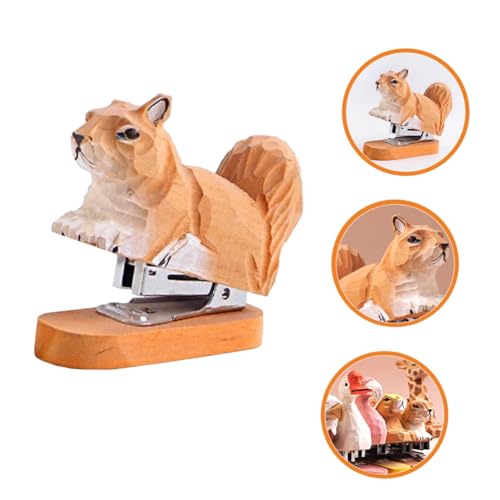 SOIMISS Holz Tierhefter Eichhörnchenform Kreativer Mini Hefter aus Holz für Büro Schreibtisch Dekoration Langlebig mit Feiner Handwerkskunst SOIMISS Holz Tierhefter Eichhörnchenform Kreativer Mini Hefter aus Holz für Büro Schreibtisch Dekoration Langlebig mit Feiner Handwerkskunst von SOIMISS