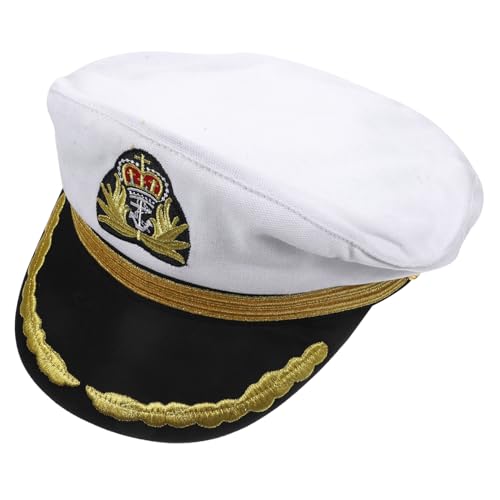 SOIMISS Kapitänsmütze aus Baumwolle mit Gesticktem Segelboot Design Leichte Matrosen Cosplay Mütze für Kostümpartys und Mottopartys Verstellbar für Jungen und Mädchen Weiß SOIMISS Kapitänsmütze aus Baumwolle mit Gesticktem Segelboot Design Leichte Matrosen Cosplay Mütze für Kostümpartys und Mottopartys Verstellbar für Jungen und Mädchen Weiß von SOIMISS