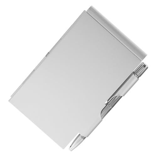 SOIMISS Kartenetui mit Stift Tragbares Metal Notizbuch Abreißbare Memo Tabs Kleines Notizblock für Büro Schule Kreatives Design Silberfarben und Langlebig SOIMISS Kartenetui mit Stift Tragbares Metal Notizbuch Abreißbare Memo Tabs Kleines Notizblock für Büro Schule Kreatives Design Silberfarben und Langlebig von SOIMISS