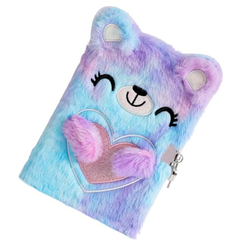 SOIMISS Kawaii Plüsch Notizbuch Cartoon Bär Tagebuch mit Schloss für Mädchen Kuscheliges Journal zum Schreiben und Erinnerungen Leicht Tragbar für Schule und Reisen SOIMISS Kawaii Plüsch Notizbuch Cartoon Bär Tagebuch mit Schloss für Mädchen Kuscheliges Journal zum Schreiben und Erinnerungen Leicht Tragbar für Schule und Reisen von SOIMISS