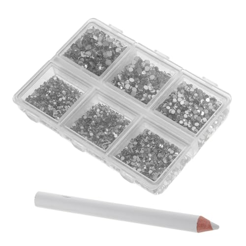 SOIMISS Klarer Strasssteine in Fächern Kleine Flache für DIY Nail Art Langlebige Transparente Nagelsteine für Fingernägel Schmuck und Kunstnägel Zubehör von SOIMISS