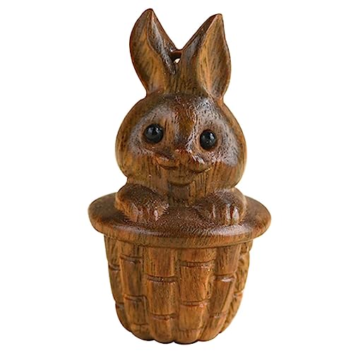 SOIMISS Kleiner Holzanhänger Hase Holzfigur Handgeschnitzt Dekorativ Schlüsselanhänger Geschenk für Auto Deko Süßer Hasenanhänger für Taschen und Schmuck SOIMISS Kleiner Holzanhänger Hase Holzfigur Handgeschnitzt Dekorativ Schlüsselanhänger Geschenk für Auto Deko Süßer Hasenanhänger für Taschen und Schmuck von SOIMISS