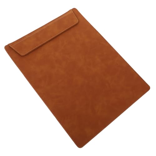 SOIMISS Klemmbrett aus Leder mit Trennwänden Tragbares Schreibbrett für Büro und Konferenz Leichtes Dokumenten Clip Board für Lehrer Manager und Außeneinsätze Braun von SOIMISS