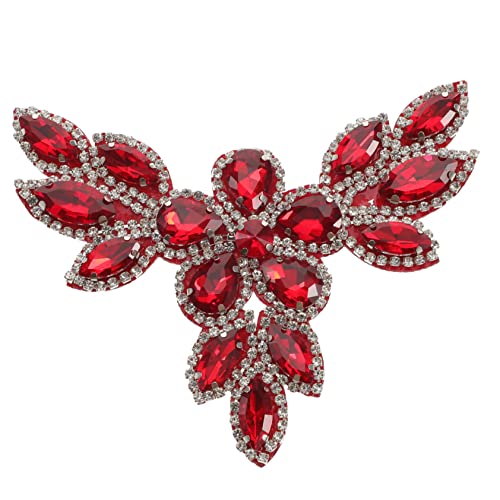 SOIMISS Kreativer DIY Kleidung Patch Strass Aufbügelbarer Blütenapplikation für Kleidung Schuhe und Accessoires Einfache Anwendung Langlebig und Dekorativ für Hochzeiten und Festliche von SOIMISS