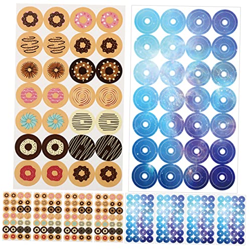 SOIMISS Kreisförmige Reparaturaufkleber für Gelochtes Papier Donut Sternenhimmel Vielseitige Kleber für Schul Büro und Scrapbooking Anwendungen Hochwertige Haftmaterialien zur von SOIMISS