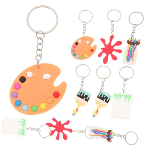 SOIMISS Künstler Schlüsselanhänger Silikon Cartoon 10 Stücke Hängendes Ornament Für Kunst Studenten Und Lehrer Schlüsselring Zubehör Tiermotive Robuste Verarbeitung Geschenkidee von SOIMISS