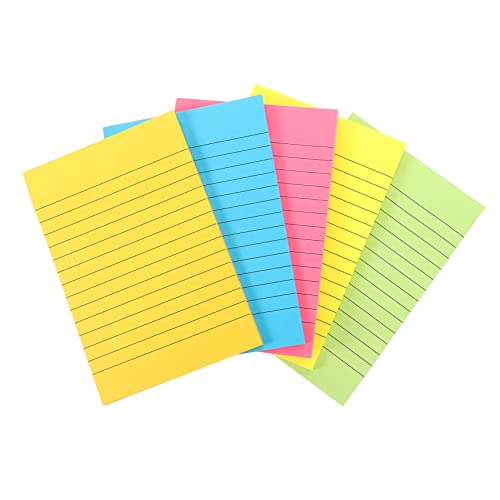 SOIMISS Liniert Haftnotizen Leuchtenden Farben Selbstklebende Notizblöcke für Schule Büro und Zuhause Wiederverwendbar Praktische Memo Sticker für Notizen und Erinnerungen von SOIMISS