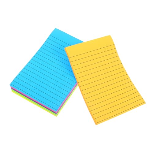 SOIMISS Linierte Fluoreszierende Haftnotizen Farbige Selbstklebende Notizzettel Wiederablösbare Memo Pads für Büro Schule und Zuhause Praktische Indexkarten SOIMISS Linierte Fluoreszierende Haftnotizen Farbige Selbstklebende Notizzettel Wiederablösbare Memo Pads für Büro Schule und Zuhause Praktische Indexkarten von SOIMISS