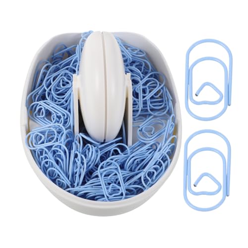 SOIMISS Magnetische Herzförmige Büroklammern mit Organizer Box Mini Bunte Papierklammern für Schreibtisch Praktischer Halter für Büro Schule und Zuhause Blau von SOIMISS