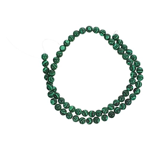 SOIMISS Malachit Naturstein Perlen Strang Rund Schmuckperlen DIY Armband Spacer Perlen für Schmuckherstellung und Basteln mit Glatter Oberfläche Hautfreundlich Vielseitig Verwendbar von SOIMISS