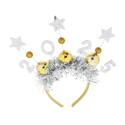 SOIMISS Neujahrs Party Stirnband mit Funkelnden Sternen und Disco Kugeln Leichtes und Bequemes Kopfschmuck Accessoire für Frauen Festlicher Haarreif für Silvester und Feiertagsfeiern von SOIMISS