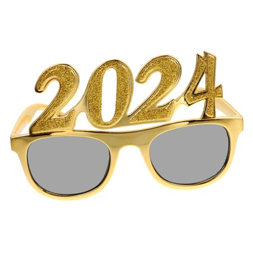 SOIMISS Partybrille Goldfarbene Digitalbrille Lustige Neujahrsbrille Fotorequisite für Silvester Feier Zufälliger Stil SOIMISS Partybrille Goldfarbene Digitalbrille Lustige Neujahrsbrille Fotorequisite für Silvester Feier Zufälliger Stil von SOIMISS