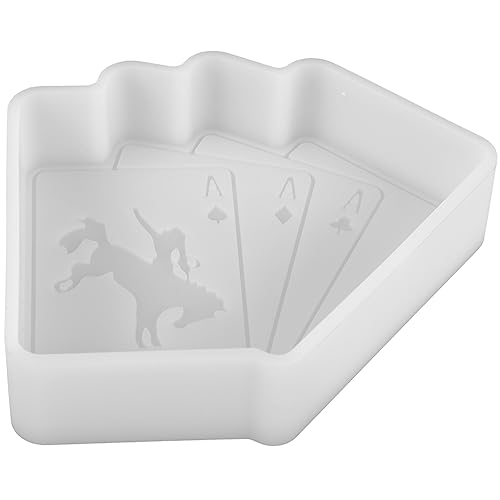 SOIMISS Poker Silikonform für DIY Handwerk Epoxidharz Gießform für Anhänger Langlebig und Flexibel für Kreative Projekte und Weiß von SOIMISS