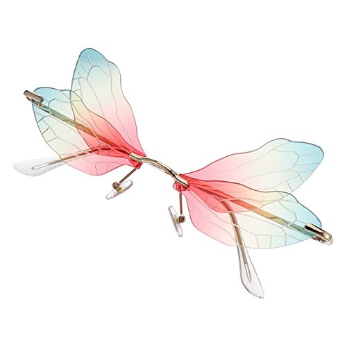 SOIMISS Randlose Sonnenbrille Unregelmäßigen Libelle Flügel Party Sonnenbrille Gläser Halloween Karneval für Frauen männliches erwachsenes Kind SOIMISS Randlose Sonnenbrille Unregelmäßigen Libelle Flügel Party Sonnenbrille Gläser Halloween Karneval für Frauen männliches erwachsenes Kind von SOIMISS