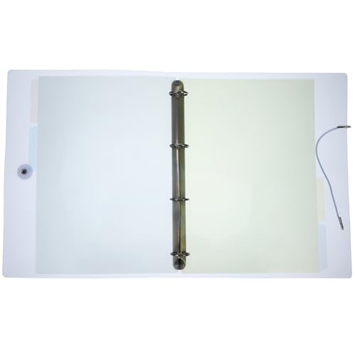 SOIMISS Ringordner Binder Notebook Hülle Refillable Notebook Cover aus Stabilem Kunststoff Wiederverwendbar Leicht Tragbar Elastischem Verschluss Geeignet für Dokumentenorganisation und von SOIMISS