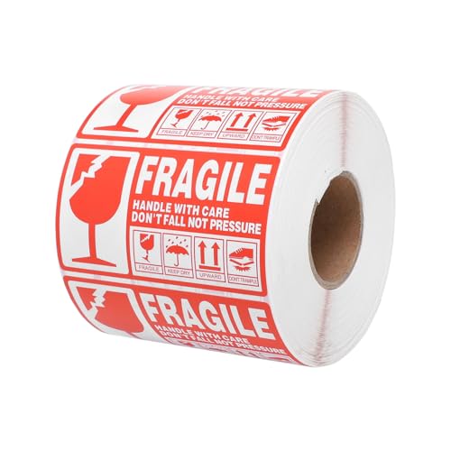 SOIMISS Rote und Weiße Fragile Versandetiketten Selbstklebend für Kartons Polybeutel und Paletten Einfache Anwendung Stark Haftend für Sichere Verpackung und Transport SOIMISS Rote und Weiße Fragile Versandetiketten Selbstklebend für Kartons Polybeutel und Paletten Einfache Anwendung Stark Haftend für Sichere Verpackung und Transport von SOIMISS