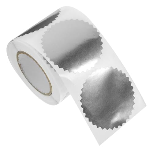 SOIMISS Rundzackiger Aufkleber Silber Selbstklebende Zertifikatsmedaillen Sticker für Auszeichnungen Schulfeiern und Belohnungen Motivationsetiketten für Lehrer und Eltern SOIMISS Rundzackiger Aufkleber Silber Selbstklebende Zertifikatsmedaillen Sticker für Auszeichnungen Schulfeiern und Belohnungen Motivationsetiketten für Lehrer und Eltern von SOIMISS
