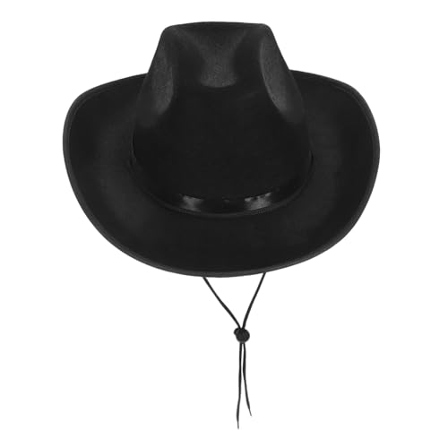 SOIMISS Schwarzer Cowgirlhut Damen Westernhut aus Leichtem Vliesstoff mit Verstellbarem Riemen Sonnenhut für Outdoor Karneval Party Schutz vor Sonne und Vielseitig Kombinierbar SOIMISS Schwarzer Cowgirlhut Damen Westernhut aus Leichtem Vliesstoff mit Verstellbarem Riemen Sonnenhut für Outdoor Karneval Party Schutz vor Sonne und Vielseitig Kombinierbar von SOIMISS