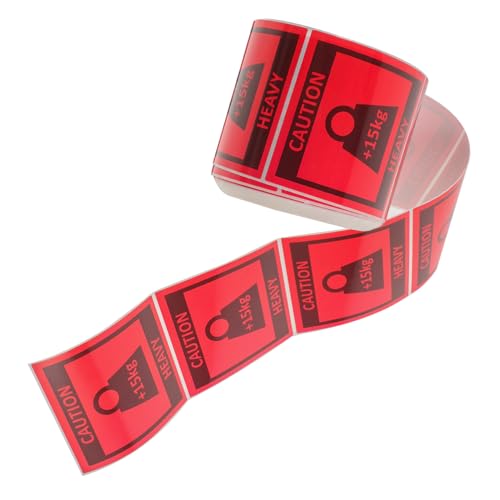 SOIMISS Schwere Warnetiketten Rolle Selbstklebend Hohe Haftung Team Lift Aufkleber für Versand Verpackung Umzugskartons Lagerverwaltung Sicherheitskennzeichnung von SOIMISS
