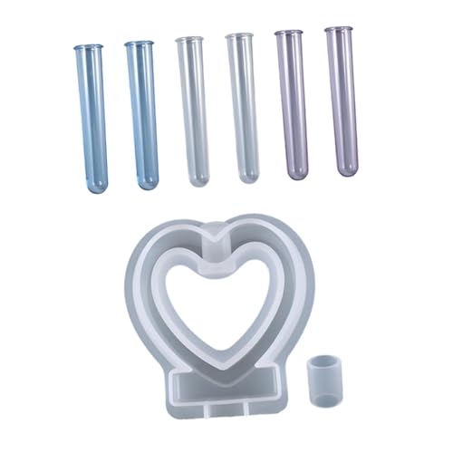 SOIMISS Silikonform Herzform Hydroponische Pflanzvase mit Acryl Glasröhrchen in Blau Transparent und Flieder Wiederverwendbare Gießform für DIY Pflanzenzucht und Dekoration SOIMISS Silikonform Herzform Hydroponische Pflanzvase mit Acryl Glasröhrchen in Blau Transparent und Flieder Wiederverwendbare Gießform für DIY Pflanzenzucht und Dekoration von SOIMISS
