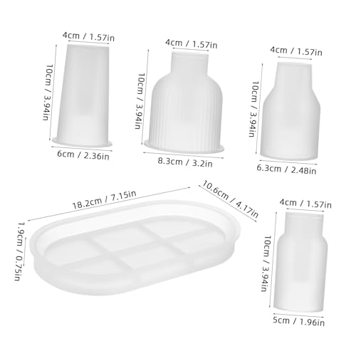 SOIMISS Silikonform Vase mit Verschiedenen Designs und Ablage Flexible Epoxidharz Gießform für DIY Blumenvasen Widerstandsfähig Leicht zu Entformen und Reinigen Vielseitig für Harz SOIMISS Silikonform Vase mit Verschiedenen Designs und Ablage Flexible Epoxidharz Gießform für DIY Blumenvasen Widerstandsfähig Leicht zu Entformen und Reinigen Vielseitig für Harz von SOIMISS