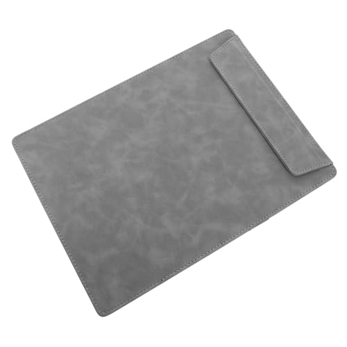SOIMISS Speisekarte Schreiben Zwischenablage zeichnen Schreibtafel-Clip Zwischenablage bedecktes Klemmbrett Office-Dokumentenklammern tragbares Klemmbrett Klemmbrett-Clip Leder Grau von SOIMISS