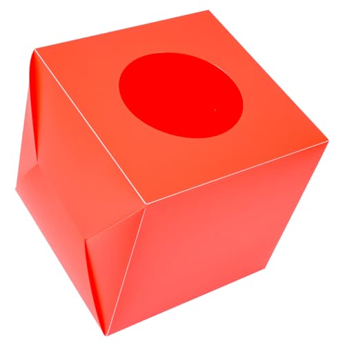 SOIMISS Spendenbox für Veranstaltungen Durchsichtige Losbox aus Hochwertigem Kunststoff für Abstimmungen Gewinnspiele und Spendenaktionen Rot Leer von SOIMISS