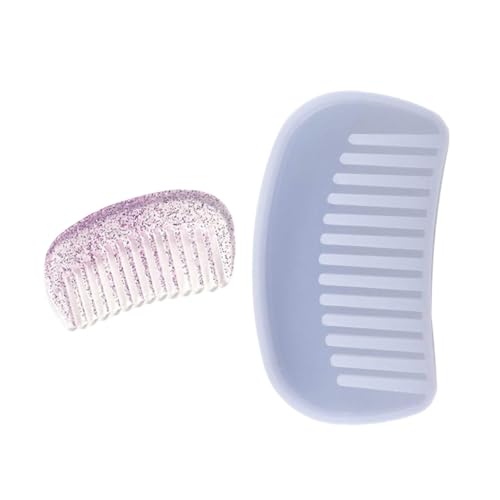 SOIMISS Spiegelglatte Kristall Epoxidharz Silikonform Kamm DIY Gießform für UV Resin Schmuckherstellung Flexible Langlebige Wiederverwendbare Silikonform für Kreative Bastelprojekte von SOIMISS