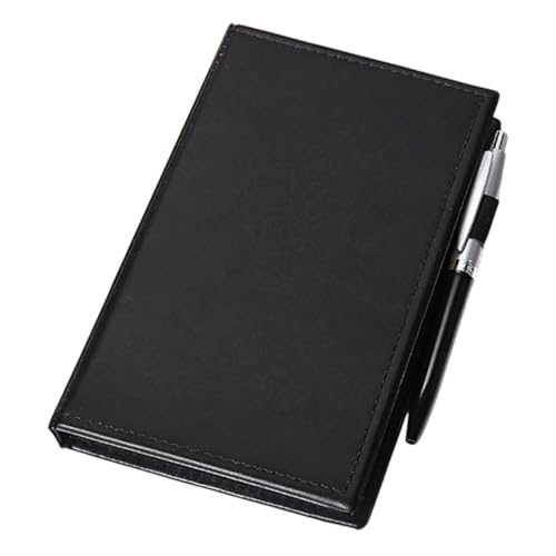 SOIMISS Sticky Memo Note Pad mit PU Ledercover Selbstklebende Haftnotizen und Farbige Seitenmarker Vielseitig für Büro Schule und Zuhause mit Praktischem Clip für Einfache Organisation von SOIMISS