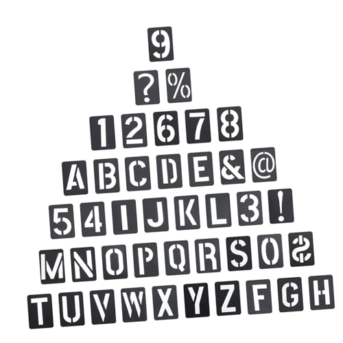 SOIMISS Teiliges Buchstaben Schablonen aus Schwarzem PP Wiederverwendbare DIY Letter Stencils für Wand und Möbelgestaltung Feine Details Einfach zu Reinigen für Kunstprojekte und Kreative SOIMISS Teiliges Buchstaben Schablonen aus Schwarzem PP Wiederverwendbare DIY Letter Stencils für Wand und Möbelgestaltung Feine Details Einfach zu Reinigen für Kunstprojekte und Kreative von SOIMISS