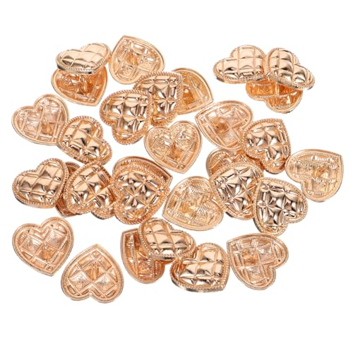 SOIMISS Teiliges Goldene Metall herzknöpfe Langlebige Legierung Rostfrei Modische Kreative Knöpfe zum Annähen für Hemden Blazer Sweater und Übermäntel Glatte Vielseitiges Nähzubehör von SOIMISS