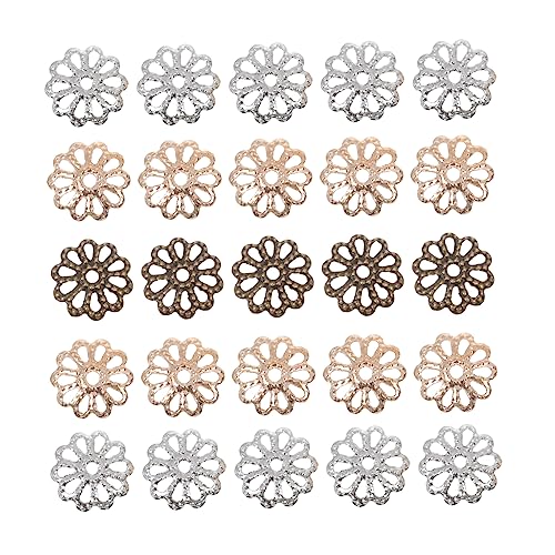 SOIMISS Teiliges Perlenkappen mit Blumenmuster Hohl Spacer Beads Caps für DIY Schmuckherstellung Geeignet für Ohrringe Armbänder und Halsketten von SOIMISS