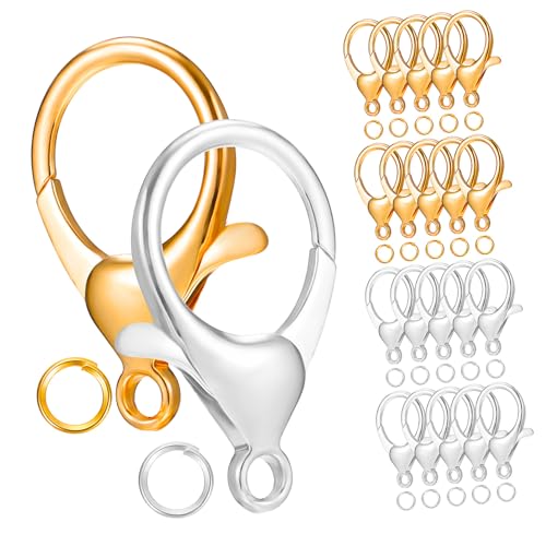 SOIMISS Teiliges Schmuckverschluss Karabinerverschluss und Offene Sprungringe in Gold und Silber für DIY Schmuckherstellung Langlebig Sicher und Vielseitig für Halsketten und Armbänder SOIMISS Teiliges Schmuckverschluss Karabinerverschluss und Offene Sprungringe in Gold und Silber für DIY Schmuckherstellung Langlebig Sicher und Vielseitig für Halsketten und Armbänder von SOIMISS