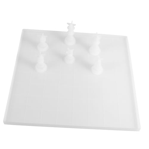SOIMISS Teiliges Silikon Schach Formen Flexible DIY Gießform für Schachfiguren und Spielbrett Transparent Wiederverwendbar Leicht zu Reinigen Bastelzubehör für Kreative Schachliebhaber von SOIMISS