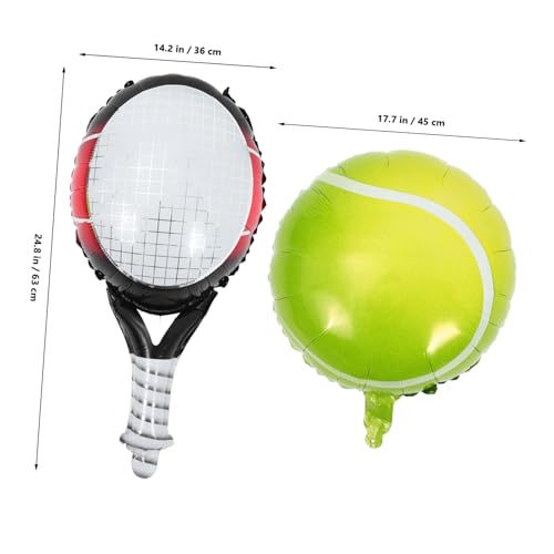 SOIMISS Tennis Party Dekoration Set Teilig Aufblasbare Tennisball und Tennisschläger Folienballons Bunte Sport Motto Geburtstag Feier Deko für Erwachsene von SOIMISS