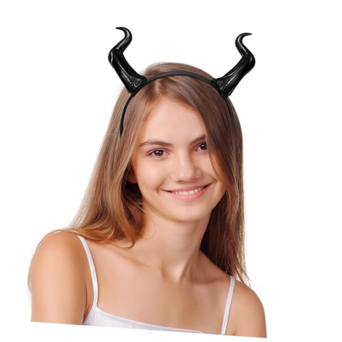 SOIMISS Teufelshörner Stirnband Halloween Kostüm Zubehör Langlebig PP Material Detaillierte Verarbeitung für Damen Herren Party Karneval Bühnenauftritte von SOIMISS