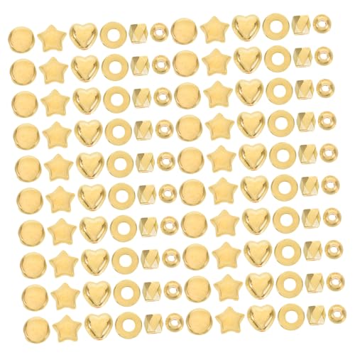 SOIMISS Tlg Goldene Kunststoff Abstandshalter Perlen Große Spacer für Schmuckherstellung Leicht und Langlebig für DIY Armbänder Halsketten Kreative Bastelprojekte von SOIMISS