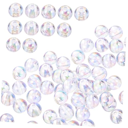 SOIMISS Transparente Runde Acrylperlen DIY Schmuckperlen für Armbänder Bastelperlen zum Auffädeln Hochwertige Lose Perlen für Handarbeiten und Dekorationen von SOIMISS