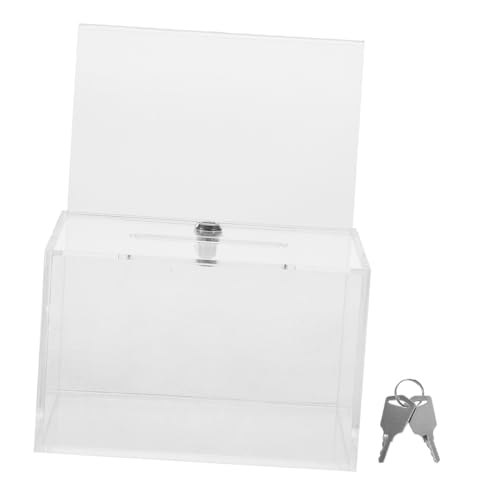 SOIMISS Transparente Spendenbox aus Acryl mit Schloss Abschließbare Wahlurne und Vorschlagsbox Langlebige und Sichere Sammelbox für Wohltätigkeit Abstimmungen und Kommentare SOIMISS Transparente Spendenbox aus Acryl mit Schloss Abschließbare Wahlurne und Vorschlagsbox Langlebige und Sichere Sammelbox für Wohltätigkeit Abstimmungen und Kommentare von SOIMISS